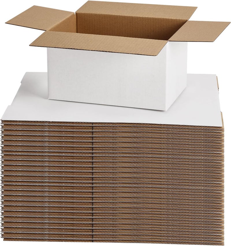 SPEPLA 7x5x4 Shipping Boxes for Small Business,40 Pack White Corrugated Cardboard Box for Packaging, Mailing, Storage - Image 1